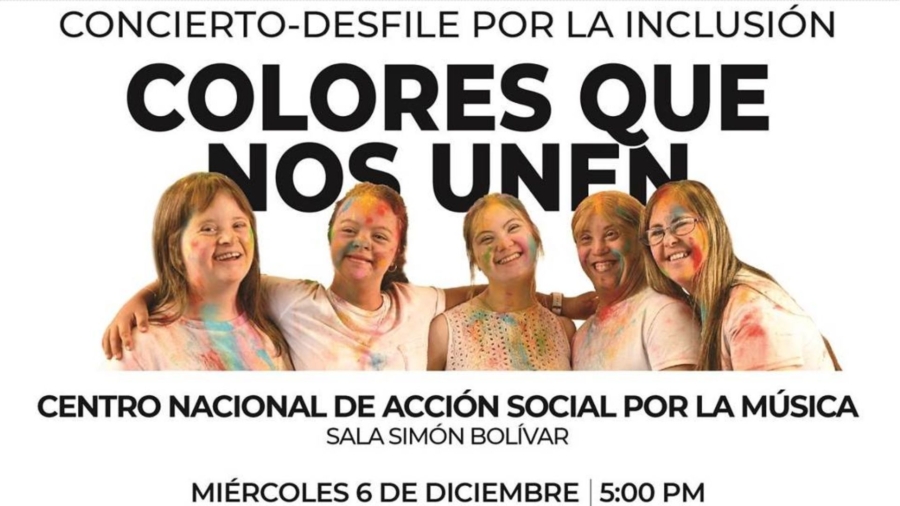 Invitación de concierto-desfile por la inclusión